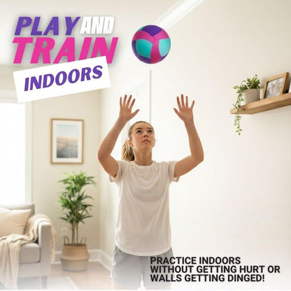 Super Soft Teal Indoor Volleyball - Perfect for Home Fun!