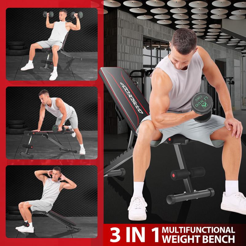 Transform Your Fitness Journey with the Ultimate Adjustable OPPSDECOR Weight Bench - The Perfect Gift for Father's Day & Christmas!