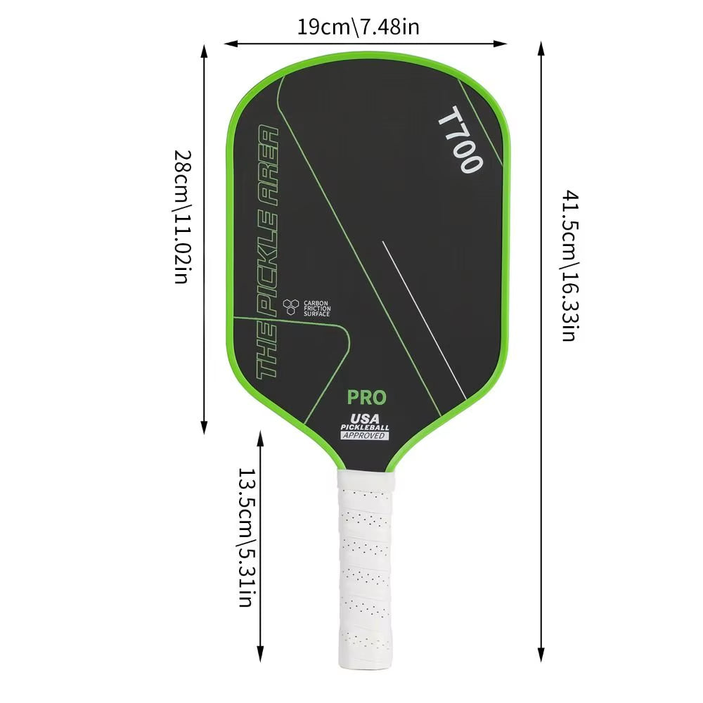 T700 Carbon Fiber Pickleball Paddle - USAPA Approved, Ultra-Lightweight with Frosted Surface for Elite Performance