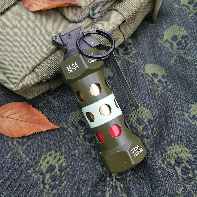 (Butane Not Included), No Battery Required Windproofrefillable Butane Flashlight Lighter - Zinc Alloy, Military-Styledesign, Blue Flame, Olive Green and Black Options, Perfect Forcamping, Barbecue