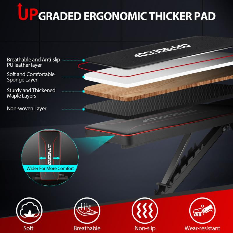 Transform Your Fitness Journey with the Ultimate Adjustable OPPSDECOR Weight Bench - The Perfect Gift for Father's Day & Christmas!