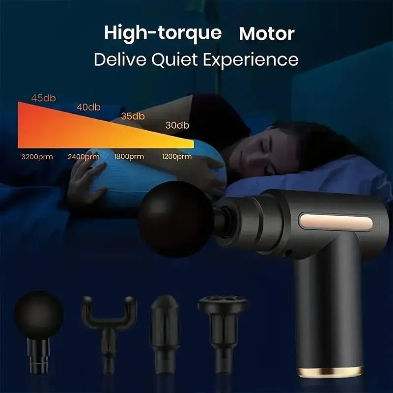 🔥 Deep Tissue Massage Gun – 6 Speeds, USB Rechargeable, Ultra Quiet 🔋
