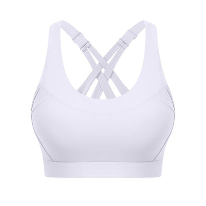 High Impact Sports Bra for Women – High Support Molded Cups, Adjustable Straps & Back Closure, Cross, Workout & Running Bra