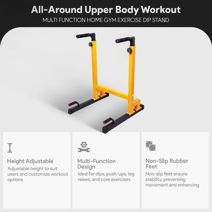 Balancefrom 500Lb Capacity Multi-Function Dip Stand & Pull-Up Bar - Ultimate Upper Body Workout Equipment for Triceps and Fitness Enthusiasts
