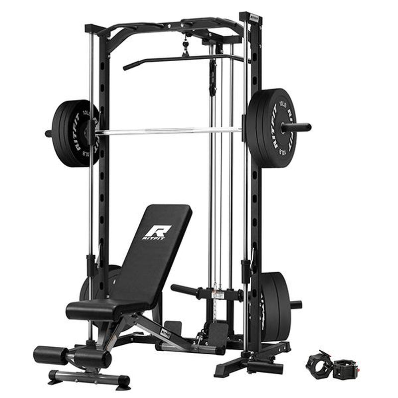 Ritfit PSR05 Ultimate Multifunctional Smith Machine with 13 Accessories - Complete Home Gym System for Strength Training and Squats