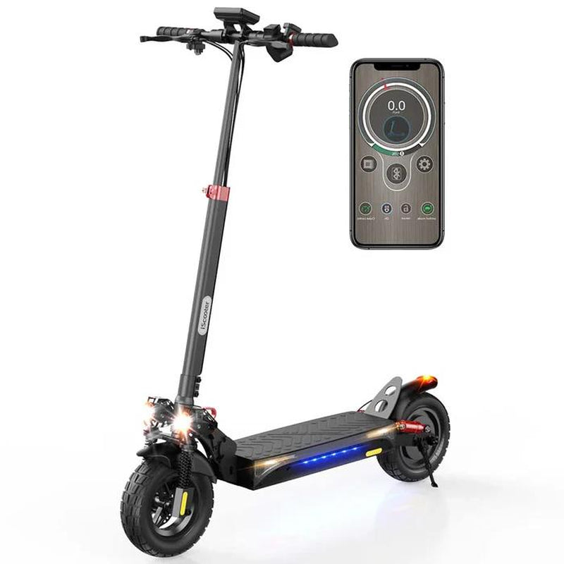 【Back to School Sale】Off-Road Powerful Electric Scooter, 800W/500W Motor, 28Mph/25Mph,28Miles/23Miles,10' Pneumatic Tires, LED Screen Design, Double Suspension, APP Control, Adult Commuting Electric Scooter