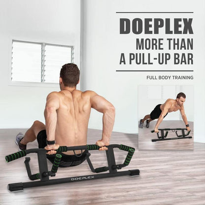 Elevate Your Workout with Tikaton Doorway Pull-Up Bar - Angled Grip & Bonus Suspension Straps for Ultimate Home Gym Experience!