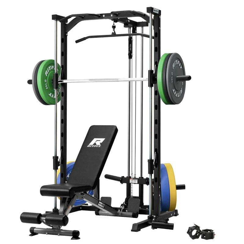Ritfit PSR05 Ultimate Multifunctional Smith Machine with 13 Accessories - Complete Home Gym System for Strength Training and Squats