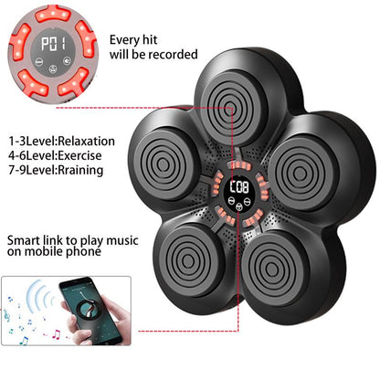 Smart Boxing Machine for All Ages - LED Punching Trainer with Gloves for Home, Office & Gym Workout