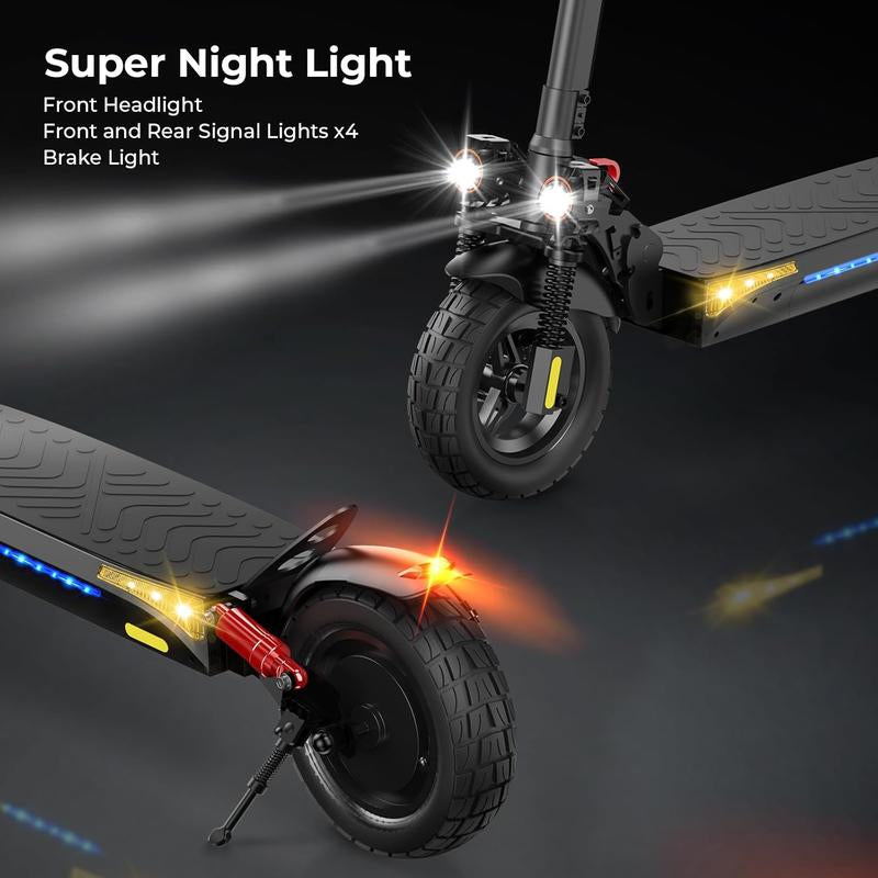 【Back to School Sale】Off-Road Powerful Electric Scooter, 800W/500W Motor, 28Mph/25Mph,28Miles/23Miles,10' Pneumatic Tires, LED Screen Design, Double Suspension, APP Control, Adult Commuting Electric Scooter