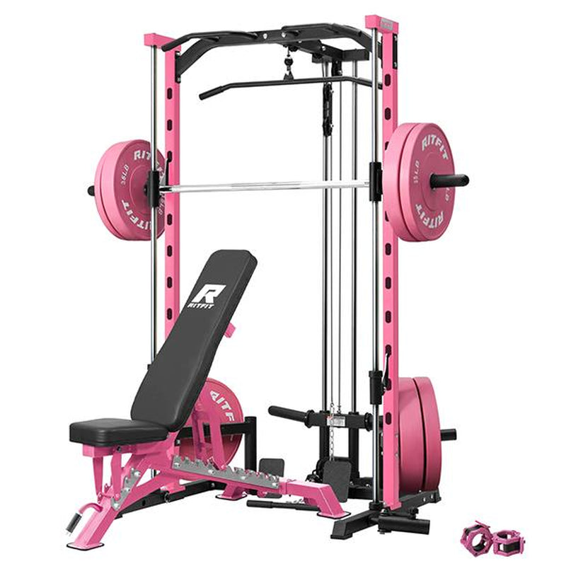 Ritfit PSR05 Ultimate Multifunctional Smith Machine with 13 Accessories - Complete Home Gym System for Strength Training and Squats