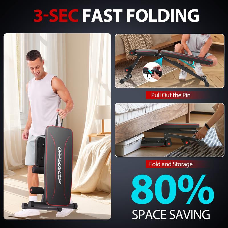 Transform Your Fitness Journey with the Ultimate Adjustable OPPSDECOR Weight Bench - The Perfect Gift for Father's Day & Christmas!