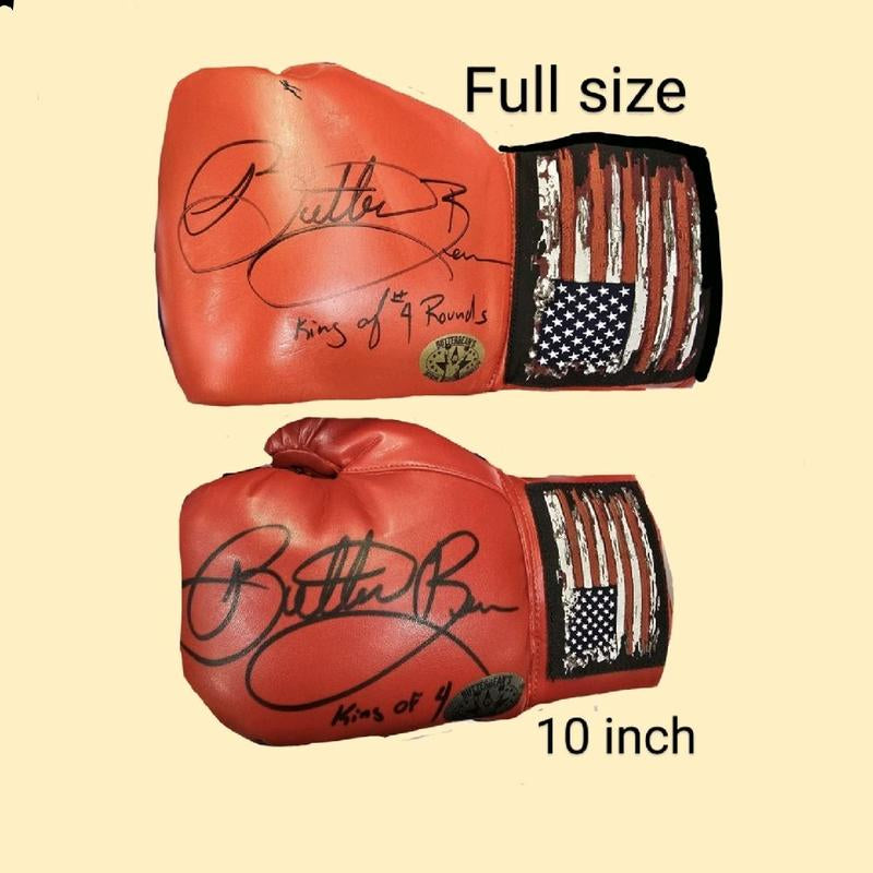 Authentic Butterbean Autographed Boxing Glove - Custom Made, Full Size or 10 Inch, Includes COA Sticker!
