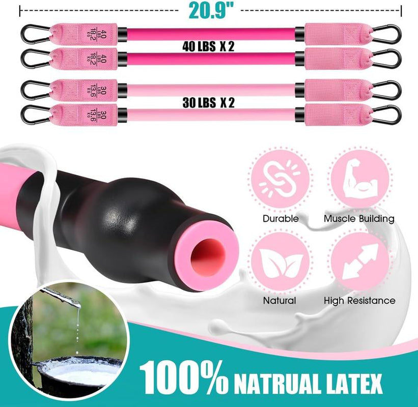 Ultimate Pilates Bar Kit with Resistance Bands - Versatile Home Gym Equipment for Full-Body Workouts, Perfect Christmas Gift for Fitness Enthusiasts!