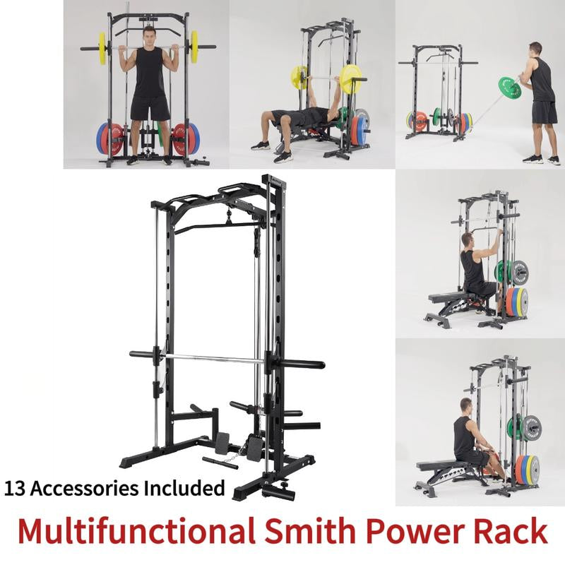Ritfit PSR05 Ultimate Multifunctional Smith Machine with 13 Accessories - Complete Home Gym System for Strength Training and Squats
