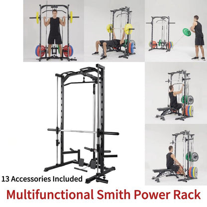 Ritfit PSR05 Ultimate Multifunctional Smith Machine with 13 Accessories - Complete Home Gym System for Strength Training and Squats