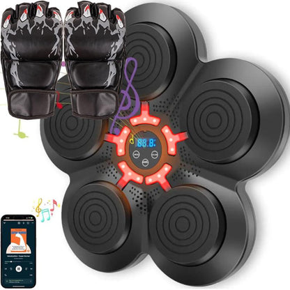 Smart Boxing Machine for All Ages - LED Punching Trainer with Gloves for Home, Office & Gym Workout