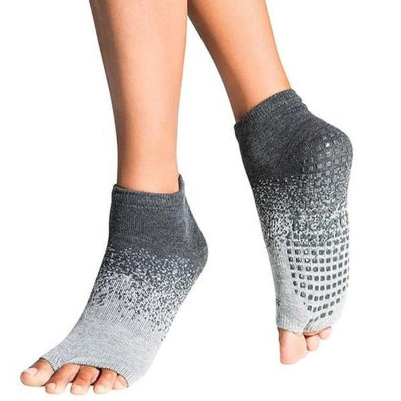 Tucketts Glacial Moraine Toeless Grip Socks - Ultimate Anti-Slip Ankle-Length Socks for Yoga, Pilates & Active Lifestyle