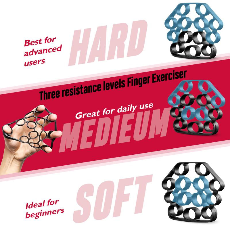 Fitbeast Adjustable Grip Strength Trainer Kit - 10-160 Lbs Pro Hand and Forearm Strengthener with Multi-Function Massage Balls for Therapy and Recovery