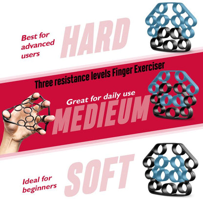 Fitbeast Adjustable Grip Strength Trainer Kit - 10-160 Lbs Pro Hand and Forearm Strengthener with Multi-Function Massage Balls for Therapy and Recovery