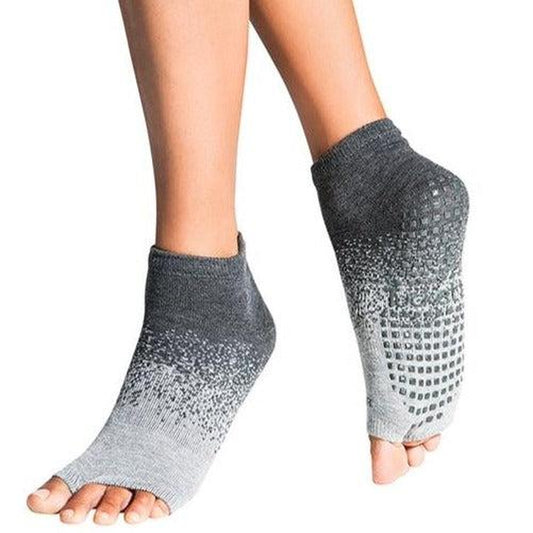 Tucketts Glacial Moraine Toeless Grip Socks - Ultimate Anti-Slip Ankle-Length Socks for Yoga, Pilates & Active Lifestyle