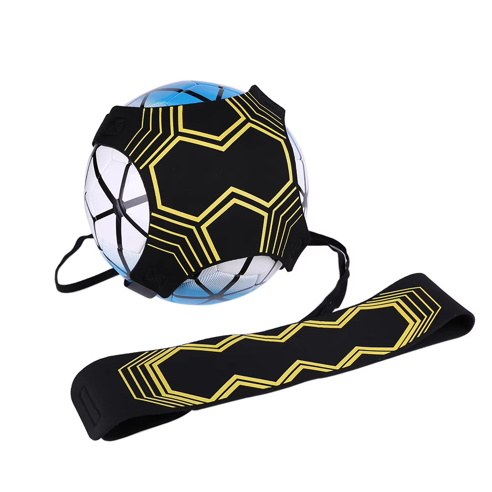 Adjustable Football Kick Trainer - Elastic Belt & Juggle Bag for Solo Soccer Practice